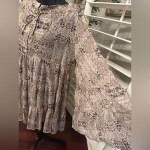By Together Beige Snake Print Tunic